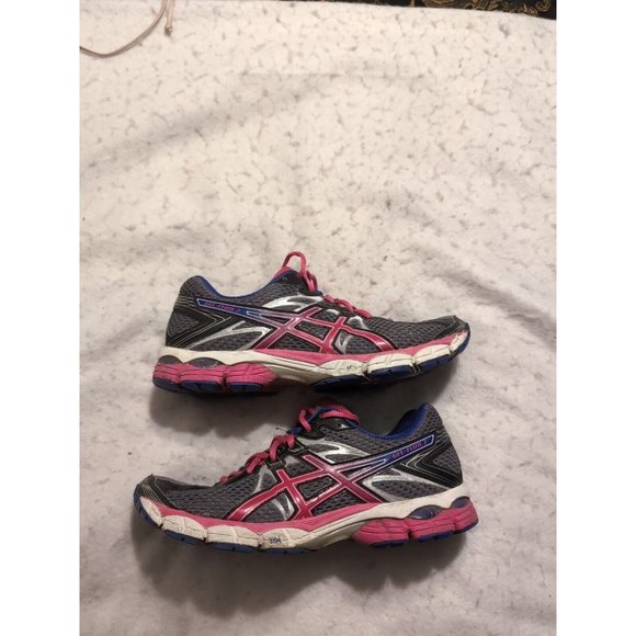 Asics Gel Flux 2 Women's Pink Purple Gray Athletic Running Shoes Size  9.5 - Picture 1 of 11